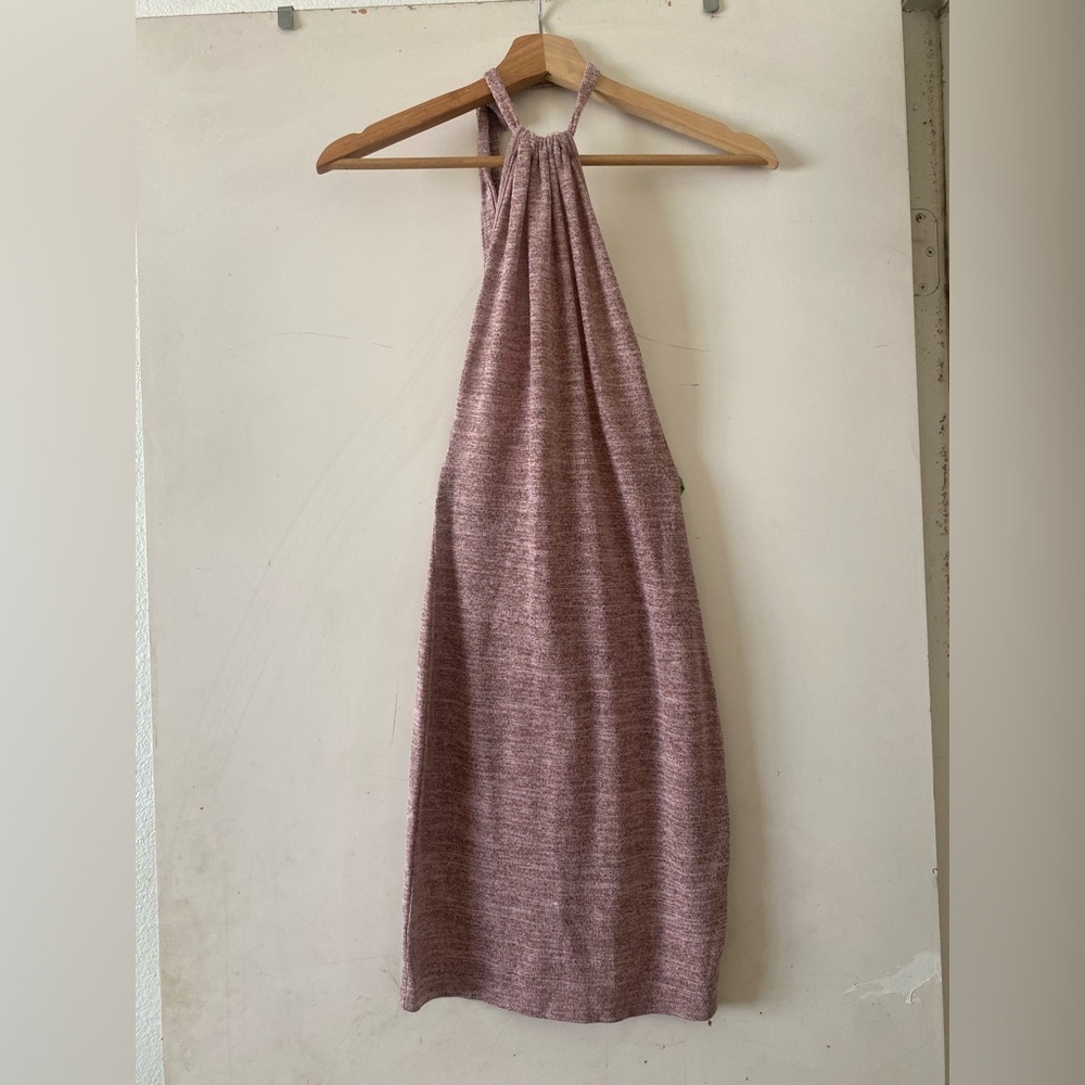 Pink Halter Backless Dress